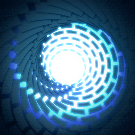 Espiral infinita azul